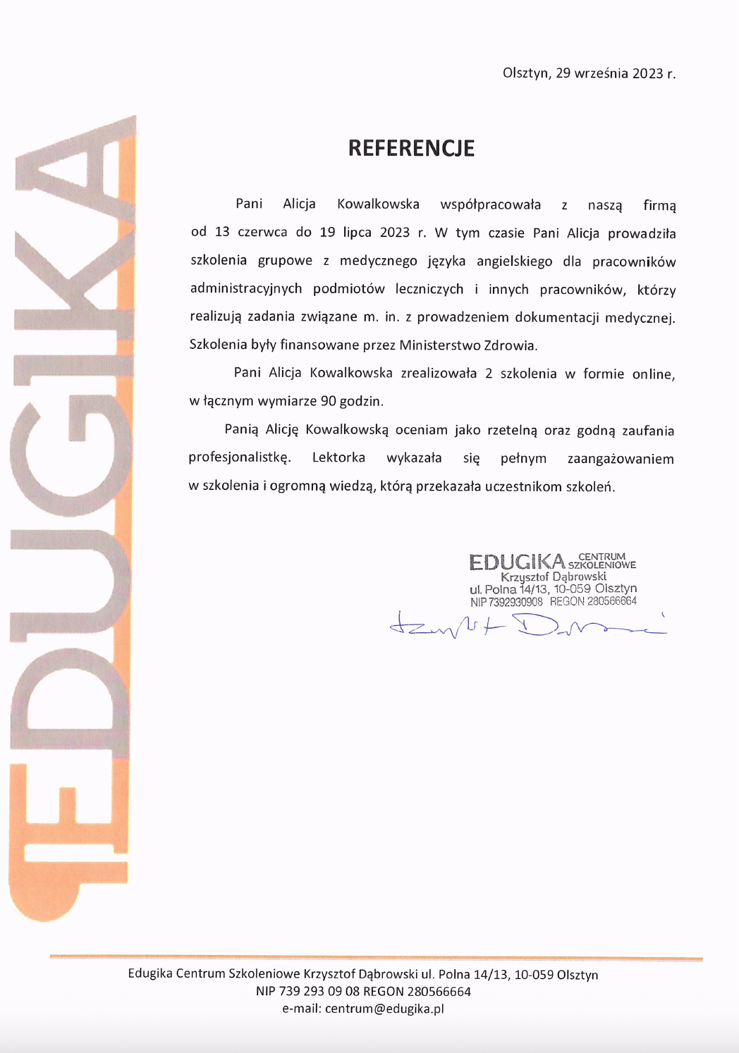 Kurs angielski medyczny